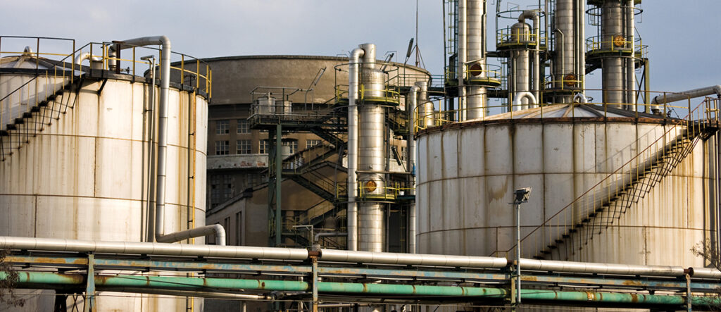 A photo of an industrial plant